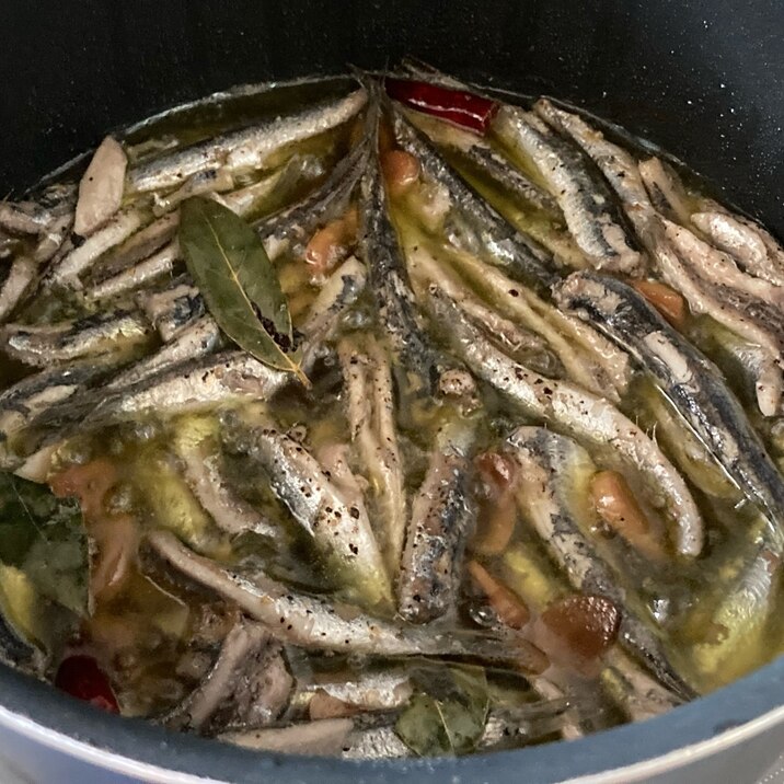 うちのおかず イワシのオリーブ油煮